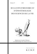 Bulletin d'Histoire et d'épistémologie des sciences de la vie, v. 27, no 01